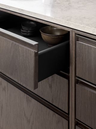 Vipp Kitchen island V2 in stone and oak