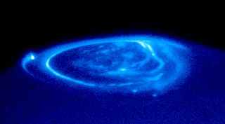 Blue Aurora on Jupiter