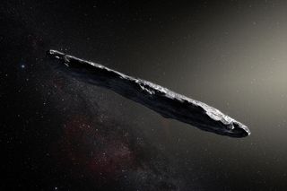 Artist&#039;s illustration of &#039;Oumuamua, the first interstellar object ever confirmed in our own solar system.