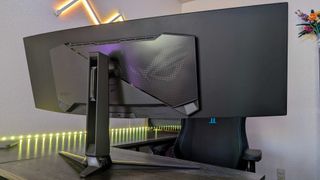 Image of the ASUS ROG Swift OLED 49 (PG49WCD) gaming monitor.