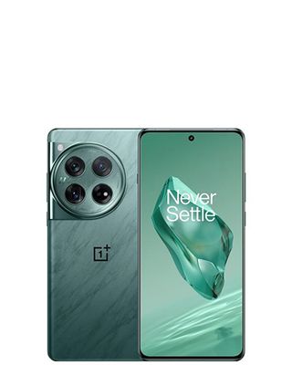 A product render of the OnePlus 12 in green