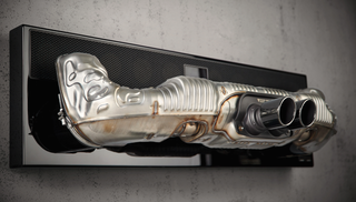 Porsche's new Dolby Atmos soundbar features an actual exhaust from a 992 GT3 