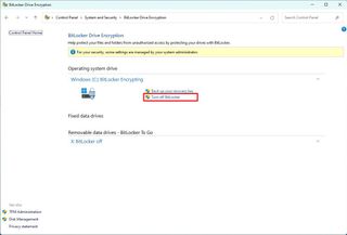 Turn off BitLocker on Windows 11 Pro