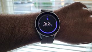 Samsung Galaxy Watch 5 Pro sleep tracking data on watch