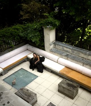 Portrait of Michèle Lamy at home