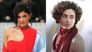 Kylie Jenner at the 2023 Met Gala; Timothée Chalamet at the Bones & All premiere.