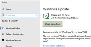 check for updates windows 10