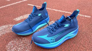 Mizuno Neo Vista on a running track