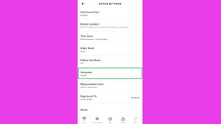 How to change Alexa's voice step 5: Tap "Language"