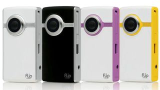 Four Flip Video cameras in various colours