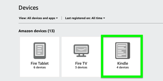 How to check if your kindle will lose internet access: Select Kindle