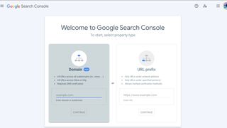 Website screenshot for Google Search Console