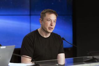 SpaceX founder and CEO Elon Musk discusses the company's successful Falcon Heavy rocket test launch on Feb. 6, 2018. On Sept. 27, the U.S. Securities and Exchange Commission filed fraud charges against Musk, based on statements he made about perhaps takin