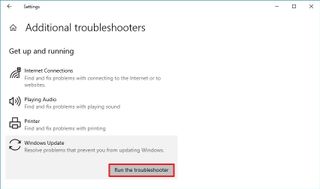 Windows Update troubleshooter