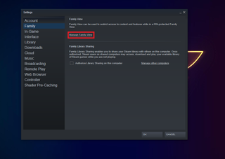 Steam Family View Setup