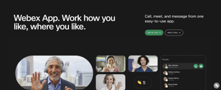 Cisco Webex Meetings homepage October 2022