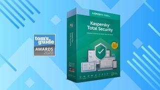 An image of Kaspersky Internet Security accompanied by a banner for the Tom's Guide 2020 Awards.