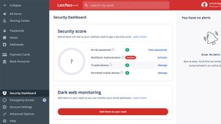 LastPass software screen grab