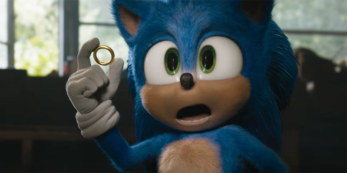 Sonic in shock at meeting a human