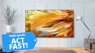 LG QNED TV with a Tom&#039;s Guide deal tag