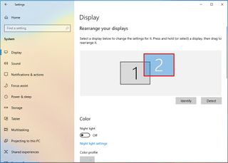 Windows 10 display settings