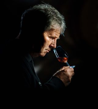 Man tasting whisky