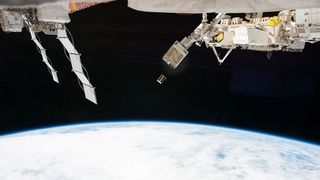 Thousands of the satellites orbiting Earth are small – like this cubesat seen here being released from the International Space Station. 