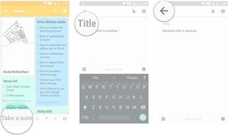 Google Keep add note