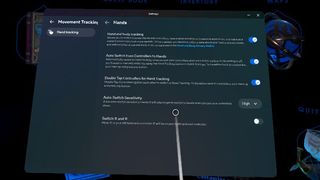 Enabling hand tracking on the Meta Quest 3
