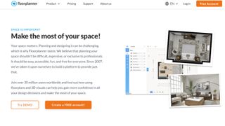 Website screenshot for Floorplanner