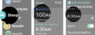 Edit Sleep Schedule In Sleep App On Apple Watch: :Launch the Sleep app on your Apple Watch, tap the sleep schedule you want to edit, and then tap the way up time to adjust it.