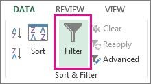 How to filter in Excel