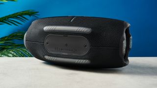 close up photograph of a big outdoor bluetooth speaker by JBL Xtreme 4