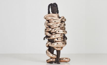 London art exhibitions Artist Zanele Muholi wrapped in bronze tubing