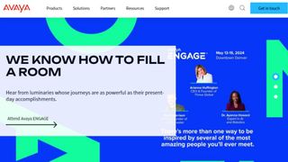 Avaya website screenshot.
