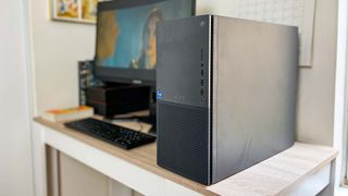 Dell XPS 8960 review unit on desk