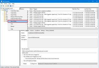Task Scheduler create new folder