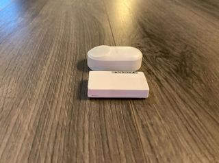 Ecobee Smartsensor Contact Sensor compared to an Abode Mini Door and Window Sensor