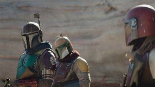 Several Mandalorians from The Mandalorian