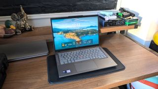 lenovo thinkpad t14 gen 5 laptop on a desk