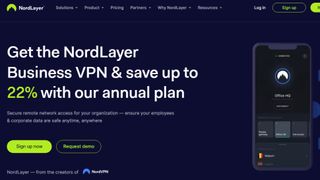 Website screenshot for NordLayer