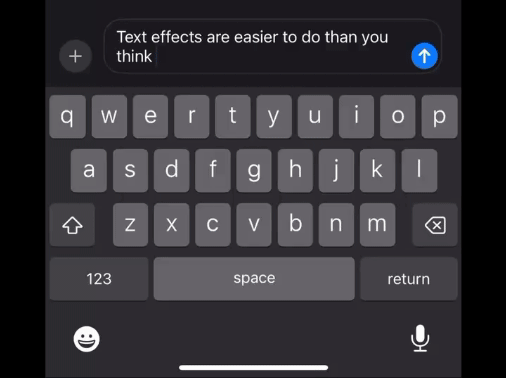 Apple text effects on iOS 18