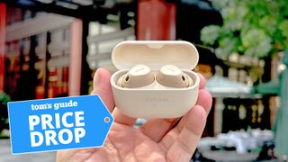 Jabra Elite 10 wireless earbuds in hand