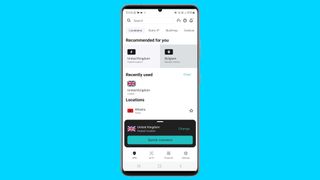 Surfshark VPN app on Android