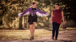 (L-R) Isabel DeRoy-Olson as Roki and Lily Gladstone as Jax in "Fancy Dance" now streaming on Apple TV Plus