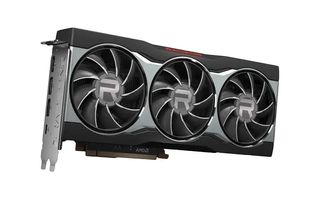 AMD Radeon RX 6800 med tre blæsere på hvid baggrund