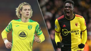 Norwich City vs Watford live stream — Todd Cantwell of Norwich City and Ismaila Sarr of Watford