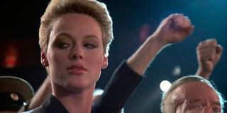 Rocky IV Brigitte Nielsen smiles slyly during the match