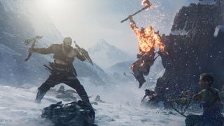 An image form the new God of War Ragnarök CG trailer