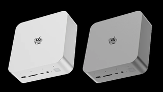 Official render of the two colors of the Beelink GTi14: Frost Silver (left) and Space Gray (right).